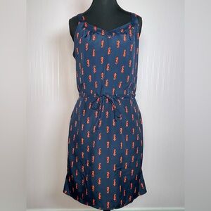 Merona seahorse‎ mini tank dress small Cruise resort wear travel navy hi low
